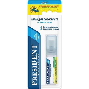 Купить: PresiDent 20 мл спрей для полости рта мята без спирта