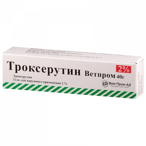 Купить: Троксерутин-Ветпром 2% 40 г гель для наружного применения