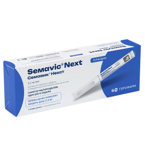 Купить: Семавик Некст 2,4 мг/доз 3 мл 1 шт раствор для подкожного введения шприц-ручка + иглы 4 шт