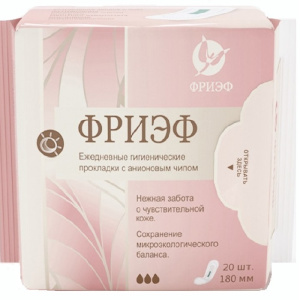 Купить: Фриэф 180 мм 20 шт прокладки ежедневные гигиенические с анионовым чипом