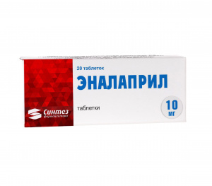 Купить: Эналаприл 10 мг 20 шт таблетки