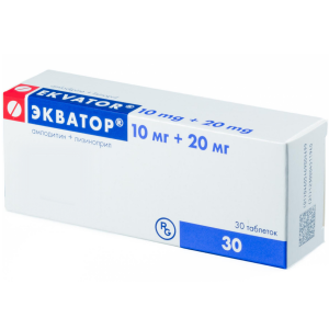 Купить: Экватор 10 мг + 20 мг 30 шт таблетки