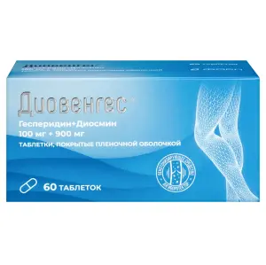 Купить Диовенгес 900 мг + 100 мг 60 шт таблетки покрытые пленочной оболочкой