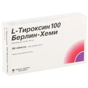 Купить Л-Тироксин 100 Берлин-Хеми 100 мкг 100 шт таблетки