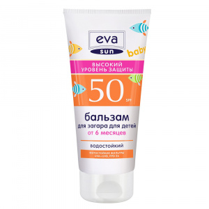 Купить: Eva Sun 150 мл бальзам для загара SPF 50 для детей от 6 месяцев