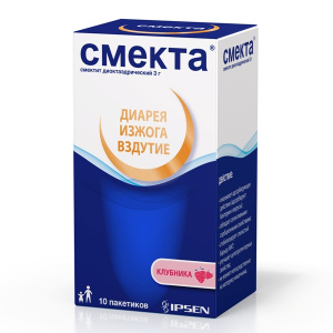 Купить: Смекта 3 г 10 шт порошок для приготовления суспензии для приема внутрь клубника