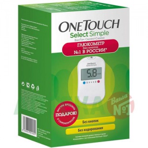 Купить: OneTouch Select Simple глюкометр система контроля уровня глюкозы в крови портативная
