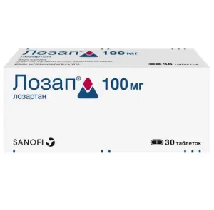 Купить Лозап 100 мг 30 шт таблетки покрытые пленочной оболочкой