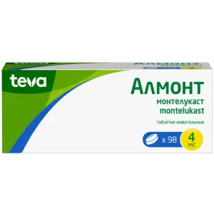 Купить Алмонт 4 мг 98 шт таблетки жевательные