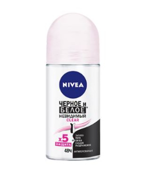 Купить: Nivea Deo Невидимая защита для черного и белого Clear 50 мл дезодорант шариковый женский