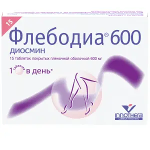 Купить Флебодиа 600 мг 15 шт таблетки покрытые оболочкой