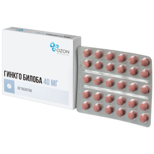 Купить: Гинкго Билоба 40 мг 30 шт таблетки ппо