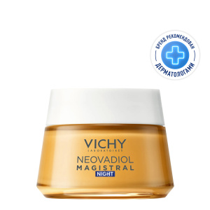 Купить: Vichy Neovadiol  50 мл крем ночной антивозрастной  для лица восстанавливающий и питательный в период менопаузы