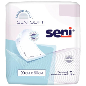 Купить: Seni Soft пеленки 5 шт 60 см х 90 см 4 капли