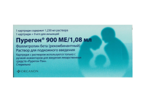 Купить: Пурегон 900 МЕ/1,08 мл 1 шт раствор для подкожного введения картриджи в комплекте с иглами стерильными 9 шт
