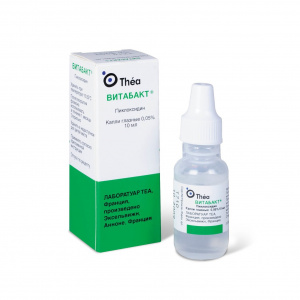 Купить: Витабакт 0,05 % 10 мл капли глазные