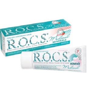 Купить: Rocs Medical Minerals Fruit 45 г гель для укрепления зубов фруктовый вкус