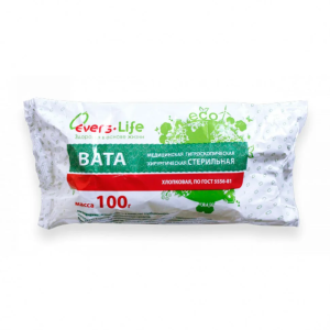 Купить: Eversmed 100 г вата хирургическая гигроскопическая стерильная