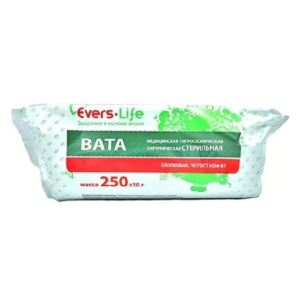 Купить: Eversmed 250 г вата хирургическая гигроскопическая стерильная