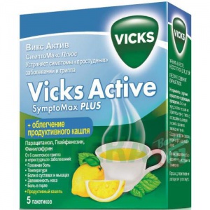 Купить: Викс Актив СимптоМакс Плюс 5 г 5 шт порошок для приготовления раствора для приема внутрь лимон