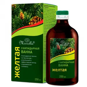 Купить Mirrolla 250 мл эмульсия скипидарная для ванн желтая