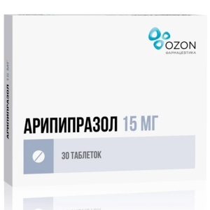 Купить: Арипипразол 15 мг 30 шт таблетки