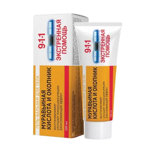 Купить: 911 Экстренная помощь Муравьиная кислота и окопник 100 мл гель-бальзам для тела