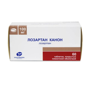 Купить: Лозартан Канон 100 мг 60 шт таблетки покрытые пленочной оболочкой