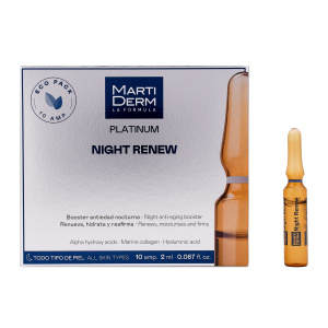 Купить: MartiDerm Platinum Night Renew Ampules 2 мл 10 шт ампулы ночное востановление