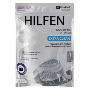 Купить: BC Pharma Hilfen 50 шт зубочистки с нитью одноразовые