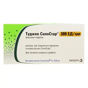 Купить Туджео СолоСтар 300 ЕД/мл 1,5 мл 5 шт раствор для подкожного введения шприц-ручка
