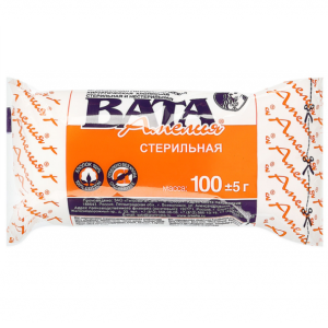 Купить: Вата хирург AMELIA 100г стерил