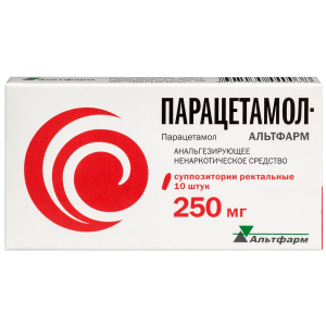 Купить: Парацетамол-Альтфарм 250 мг 10 шт суппозитории ректальные