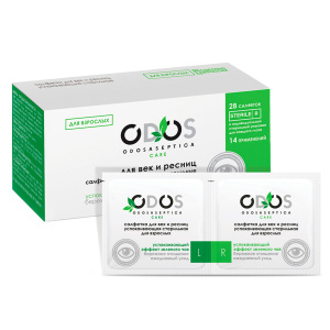 Купить: Odosaseptica 28 шт салфетки для век и ресниц успокаивающие для взрослых стерильные