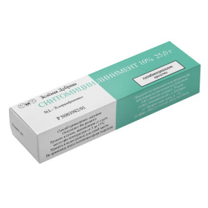 Купить: Синтомицин 10 % 25 г линимент