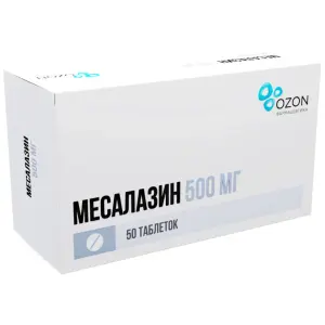 Купить Месалазин 500 мг 50 шт таблетки покрытые оболочкой кишечнорастворимые