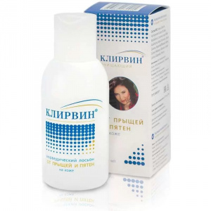 Купить: Клирвин 100 мл лосьон для кожи от прыщей и пятен