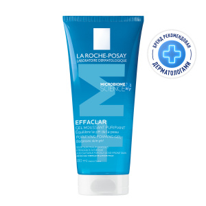 Купить: La Roche-Posay Effaclar 200 мл гель очищающий пенящийся  для умывания чувствительной жирной проблемной кожи лица и тела склонной к прыщам и акне