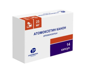 Купить: Атомоксетин-Канон 25 мг 14 шт капсулы