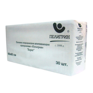 Купить: Пелигрин Супер 60 см x 60 см 30 шт простыни