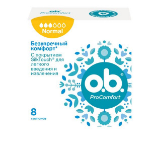 Купить: o.b. ProComfort 8 шт тампоны нормал