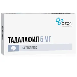 Купить Тадалафил 5 мг 14 шт таблетки покрытые пленочной оболочкой