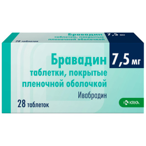 Купить: Бравадин 7,5 мг 28 шт таблетки покрытые пленочной оболочкой