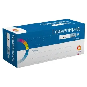 Купить Глимепирид 2 мг 30 шт таблетки