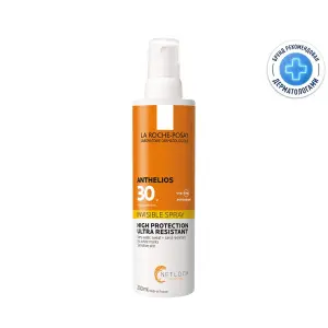 Купить La Roche-Posay Anthelios SPF 30 200 мл спрей для лица и тела невидимый