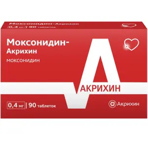 Купить Моксонидин-Акрихин 400 мкг  90 шт таблетки покрытые пленочной оболочкой