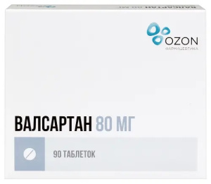 Купить: Валсартан 80 мг 90 шт таблетки покрытые пленочной оболочкой