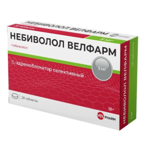 Купить: Небиволол Велфарм 5 мг 28 шт таблетки