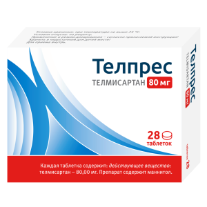 Купить: Телпрес 80 мг 28 шт таблетки