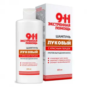 Купить 911 Луковый шампунь 150 мл против выпадения волос с красным перцем